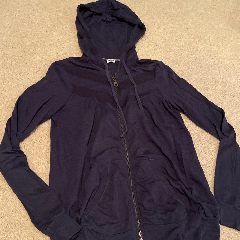 Splendid navy zip up hoodie